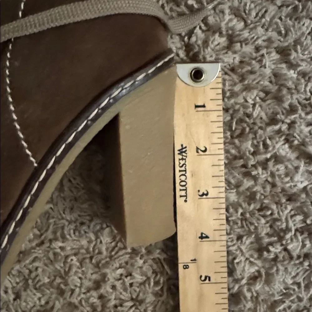 Coach Jamie Brown Suede Sherpa Trim Rubber Heel Boots Size 9.5 Y2K Retro Winter